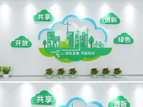 綠色科技，筑夢(mèng)未來 云朵環(huán)保科技企業(yè)文化墻設(shè)計(jì)圖鑒